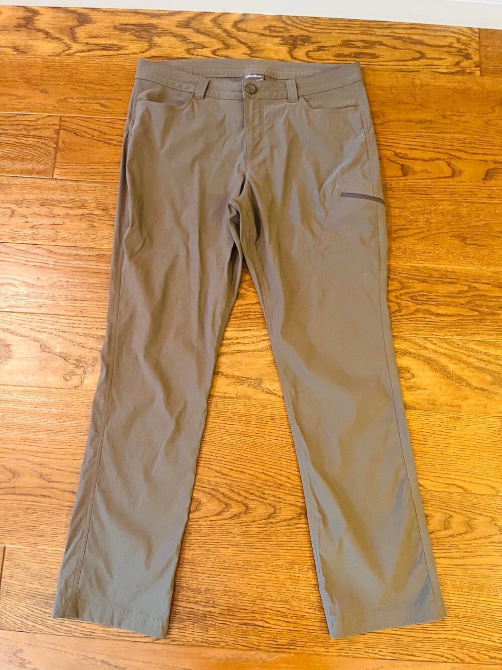 Eddie Bauer Women’s Hiking Cargo Pants Olive Green Outdoor Utility Size 14